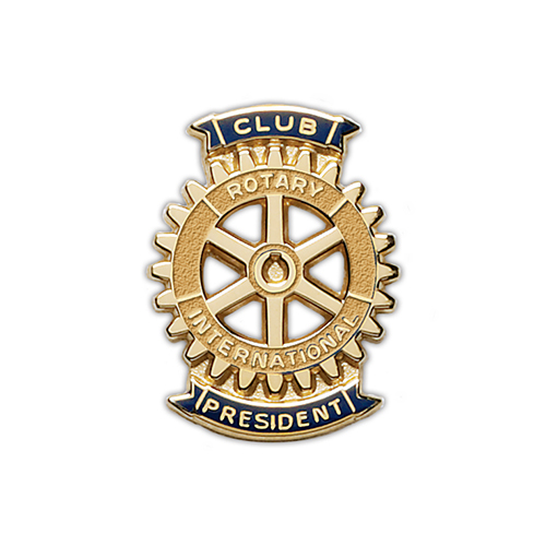 Rotary Ribbon Style Club President Lapel 10K Gold
